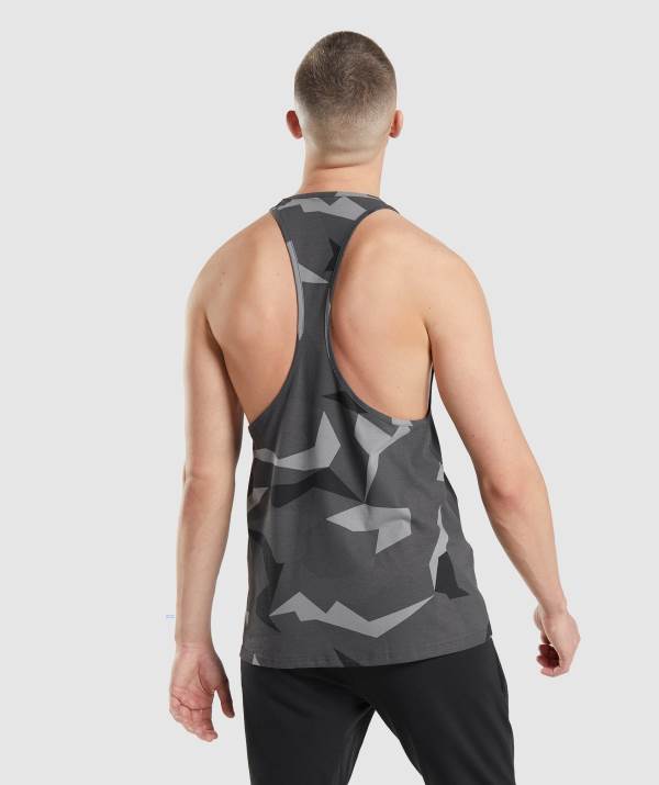 Panske Tielko Gymshark Critical Stringer Čierne | MF0783652